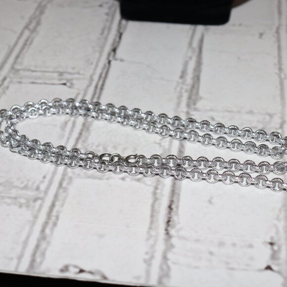 Beautiful vintage silver chain necklace 30" - Picture 2 of 5
